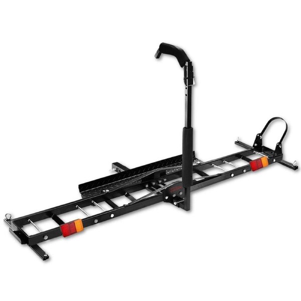 Fiernero 227KG Hitch Motorcycle Pro Carrier Rack - Anti-Wobble Stabilizer & Self-Storing