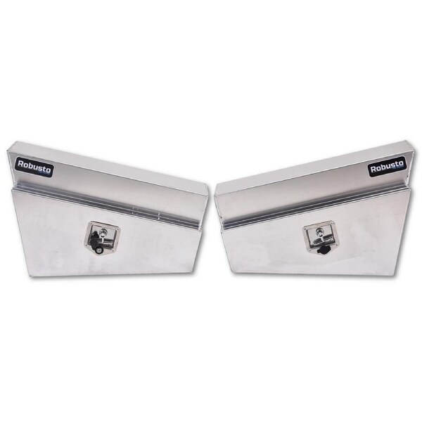 Boximus 750mm Tapered Under Tray Ute Tool Boxes - Sealed Toolbox Aluminium Pair Set