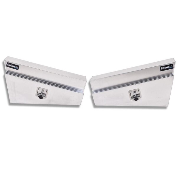 Robusto 900mm Tapered Under Tray Ute Tool Boxes - Sealed Toolbox Aluminium Pair Set