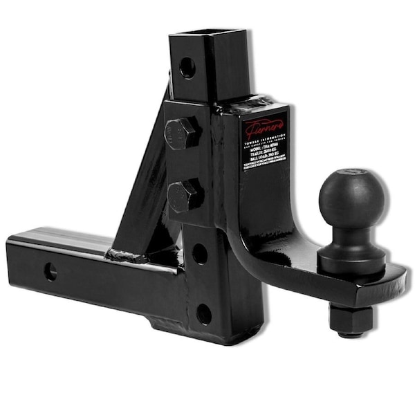 Fiernero 3000KG 16-Position Adjustable Tow Hitch Towbar for 2" Receiver w/ Pin Lock