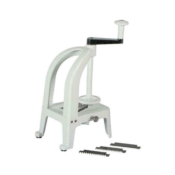 Benriner Vertical Turning Slicer Thickness 1mm to 4mm with Interchange Blades - White