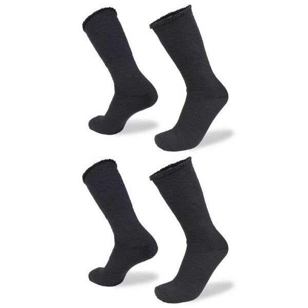 2pc Wilderness Wear Beast 2 Merino Wool Men's Outdoor Work Socks AU 3-8 Small BK