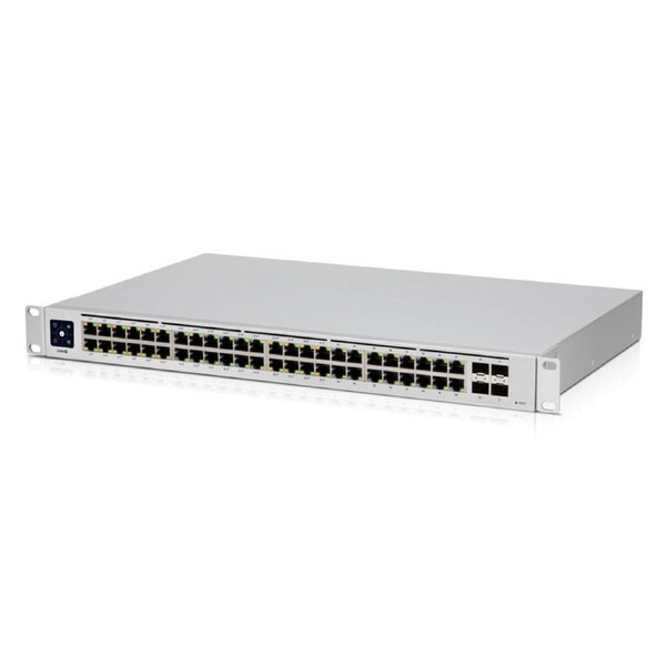 Ubiquiti USW-48-POE UniFi 48 port Managed Gigabit Layer2 & Layer3 switch - 48x Gigabit Ethernet Ports w/ 32x 802.3at POE+, 4x SFP Port Touch Display 210W
