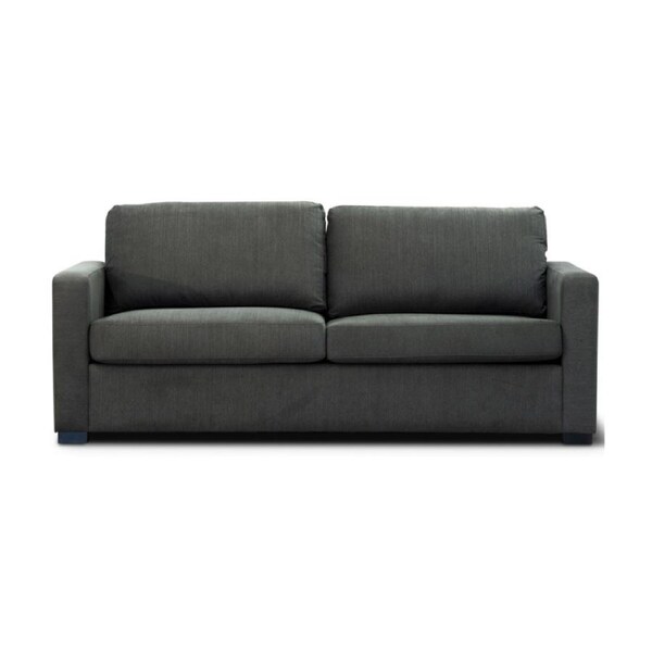 Felicity 2 Seater Fabric Queen Sofa Bed Memory Mattress Charcoal