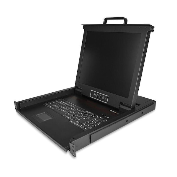 Star Tech Rackmount KVM Drawer Console Universal Server Rack 17" VGA LCD w/Cable