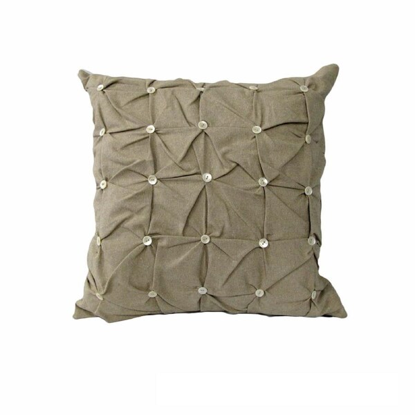 Pearl Tucks Taupe 43x43 cm Square Cushion