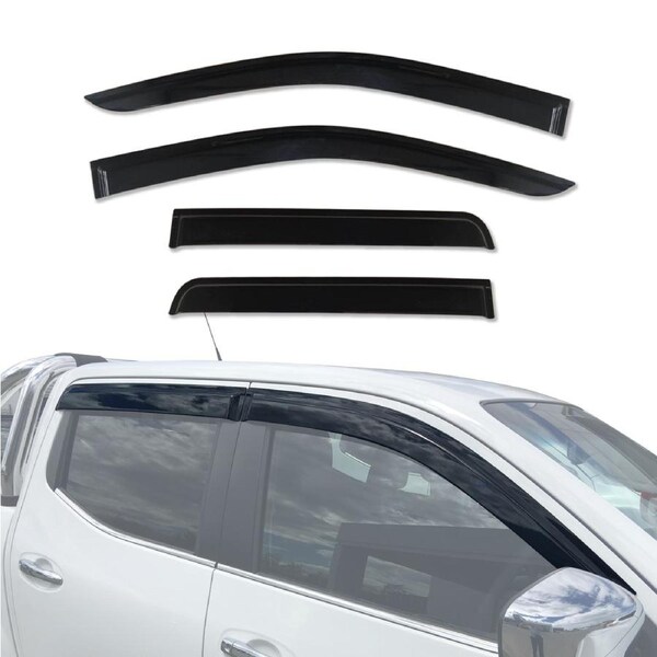 Injection Weather Shields for Nissan Navara NP300 D23 Dual Cab 2015-Onwards