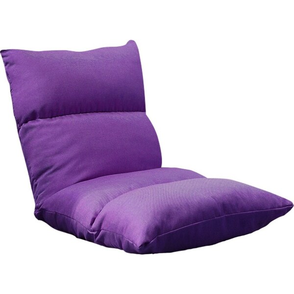 SOGA Lounge Floor Recliner Adjustable Lazy Sofa Bed Folding Game Chair Purple