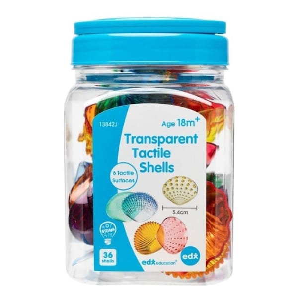 EDX - Transparent Tactile Shells (jar of 36)