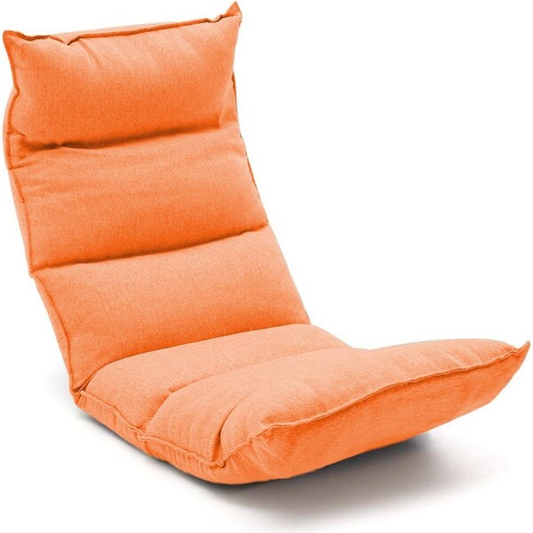 SOGA Foldable Tatami Floor Sofa Bed Meditation Lounge Chair Recliner Lazy Couch Orange