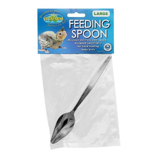 Vetafarm Stainless Steel Moulded Feeding Spoon Large