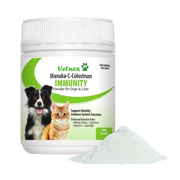 Vetnex Manuka-C-Colostrum Immunity Powder Dogs & Cats Supplement 100g
