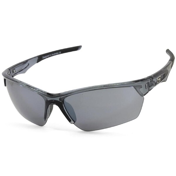 Dirty Dog Sport Track Crystal Black/Silver Mirror Polarised Sport Sunglasses