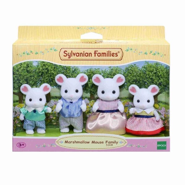 Sylvanian Families Marshmallow Mouse Family