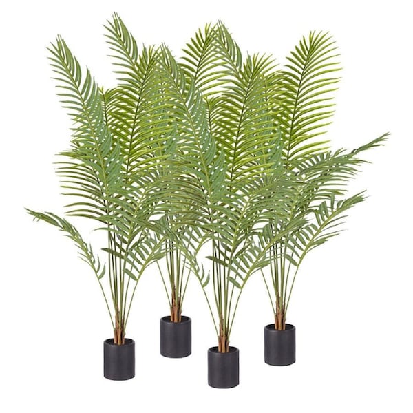SOGA 4X 180cm Green Artificial Indoor Rogue Areca Palm Tree Fake Tropical Plant Home Office Decor