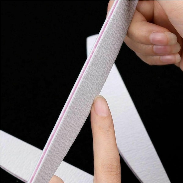 Ozoffer 50pcs Double Sided Pedicure Nail Files 100 180 Grit Manicure Nail Care Sanding
