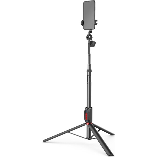 Catzon AB204 Bluetooth Selfie Stick Mini Portable Tripod Monopod For Smartphone/Gopro/Sports Action Camera HY-Black&Red