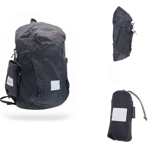 Catzon 16L Lightweight Nylon Foldable Backpack Waterproof Travel Daypack Outdoor Sport Bag Camping Hiking Folding Bag RH52 -Black