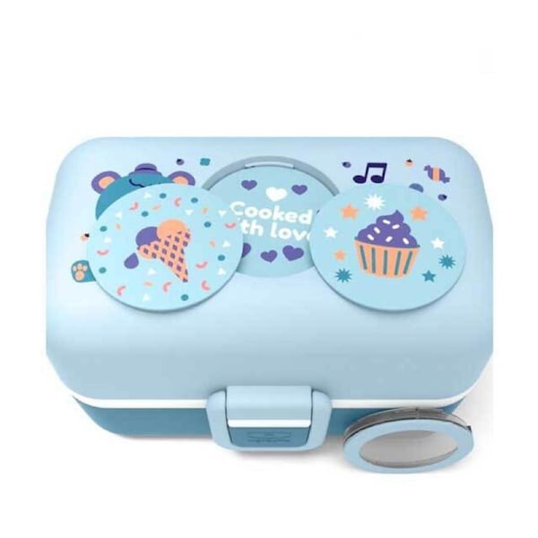 Monbento Tresor Kids Bento Lunch Box - Teddy Bear Blue