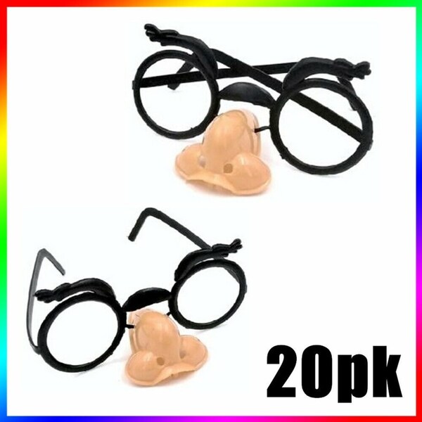 20x Funny Nose Glasses Disguise Party Costume Prop Novelty Face Mask Toy Novelty