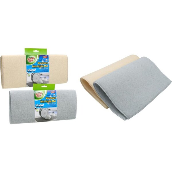 2x Microfibre Dish Drying Mat Absorbent Microfiber Wiping Cloth 38cm x 50cm