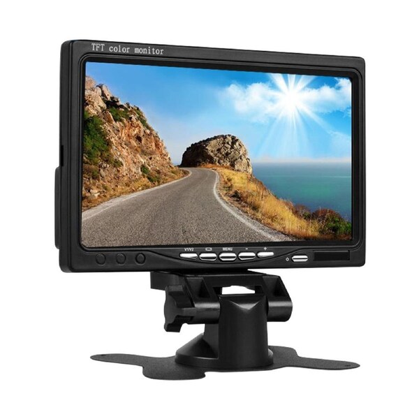 Elinz 7" TFT LCD Monitor Only for Car Rear View Home CCTV System 12V 24V HDMI VGA RCA Input