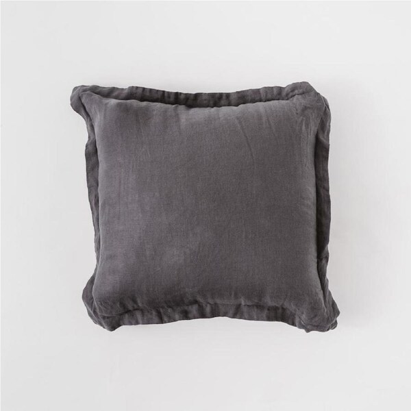 MyHouse Pure European Linen Cushion 50X50cm - Charcoal