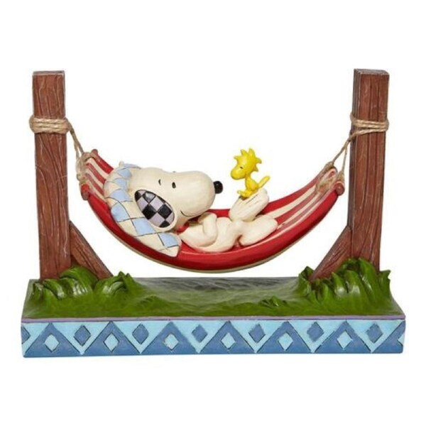 Peanuts by Jim Shore - Snoopy and Woodstock in a Hammock Figurine 14cm