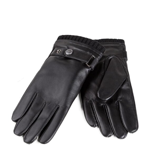 Ugg Mens Silver Stud Tab Glove (Touch Screen) Ozwear Ugg L / BLACK