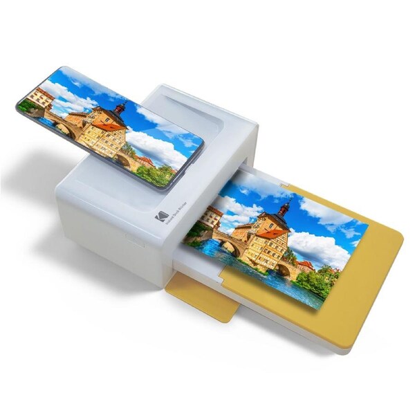 KODAK PD460 DOCK & BLUETOOTH Photo Printer, Postcard Size (10 x 15 cm) with 4Pass Printing Technology & 10 Photos Cartridge Included