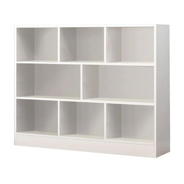 Foret Bookshelf Bookcase Book Shelf Display Shelves Storage Stand Rack Cabinet White 100cm