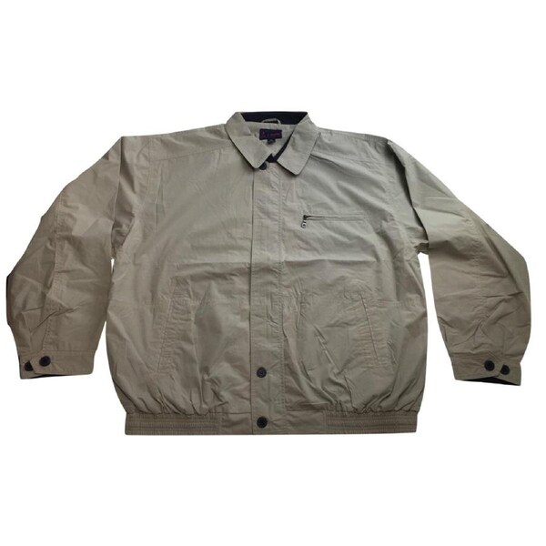 Mens Plus Size Jacket Big & Tall Blazer Zip Up Coat Bomber Military Style Oyster / 5XL