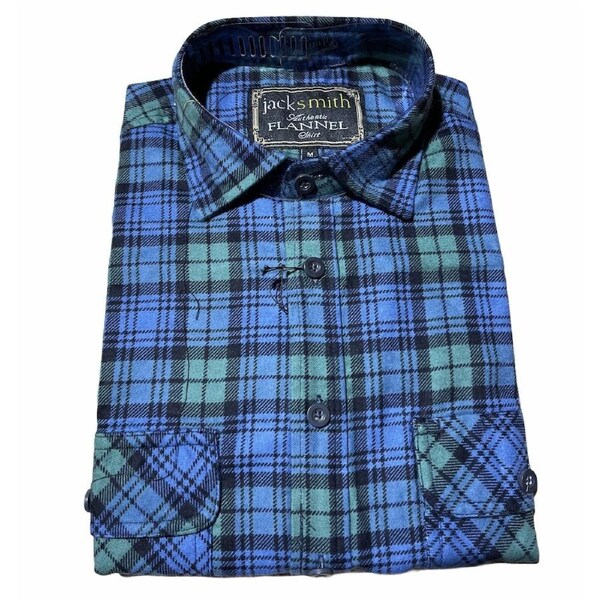 Mens Flannelette Long Sleeve Shirt 100% Cotton Authentic Flannel - Half Placket Red / 5XL