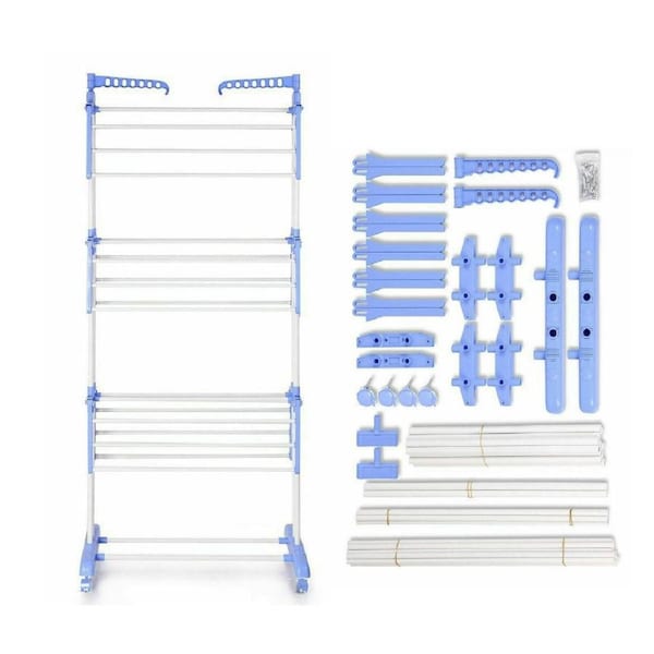 6 Tiers Drying Rack Foldable Garment Hanger Clothes Airer Laundry Support Horse