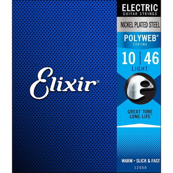 Elixir 12050 POLYWEB Electric Light Guitar Strings .010-.046 Nickel Plated Steel