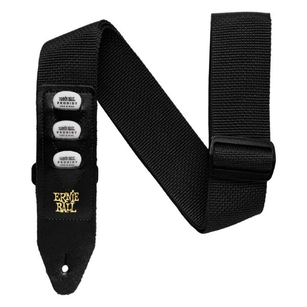 Ernie Ball Pick Holder Polypro Strap, Black