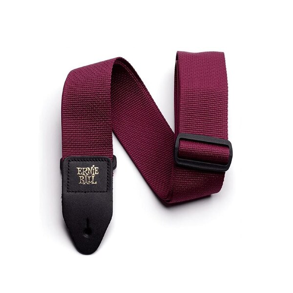 Ernie Ball Polypro Guitar Strap, Burgundy