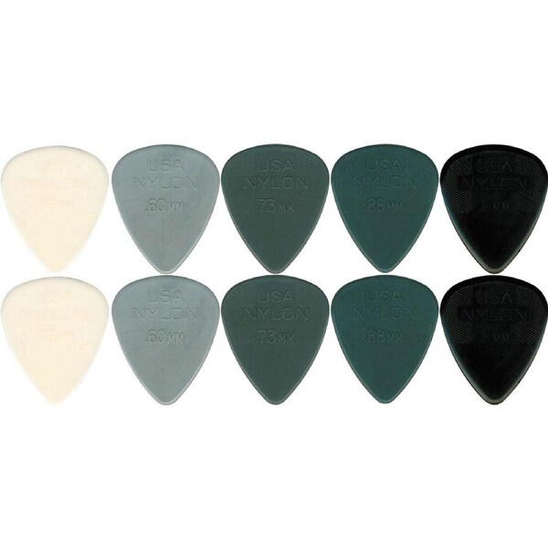 10 x Dunlop Grey MIXED Gauge Guitar Picks Starter Set / Beginners