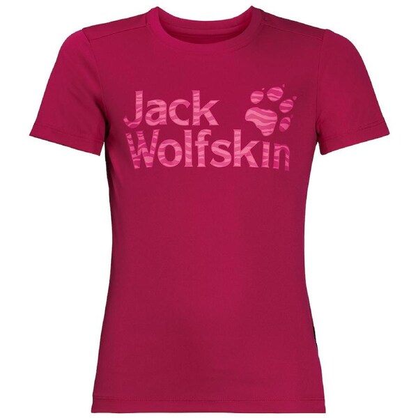 Jack Wolfskin Kids Jungle T Shirt Tee Top Sun UV Shield Shirt Childrens UPF 50+ Azalea Red / 152