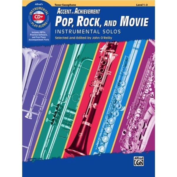 AOA Pop, Rock & Movie Instrumental Solos for Tenor Saxophone Book/CD