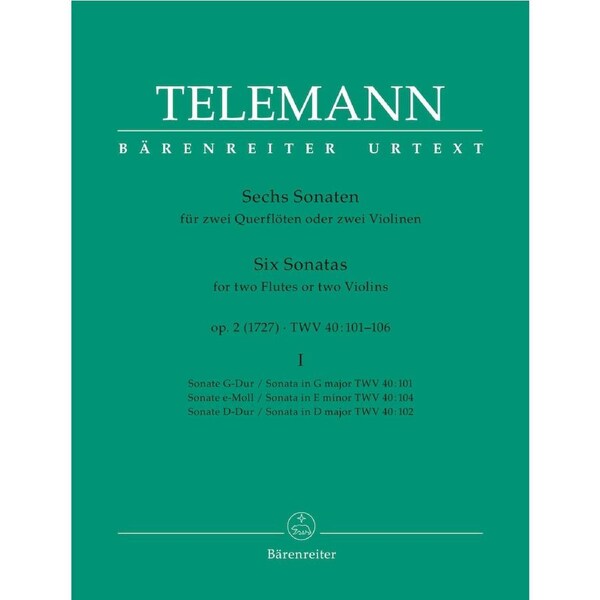 Six Sonatas for Two Flutes Op 2, Volume 2