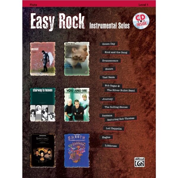 Easy Rock Inst Solos Flute Book/CD