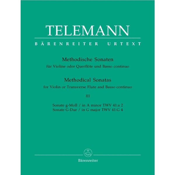 Methodical Sonatas For Violin (Flute) And Bc