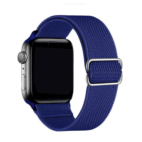 ZUSLAB Nylon Elastic Strap for Apple Watch iWatch Band Series 6 5 4 3 2 1 38mm 40mm - Blue