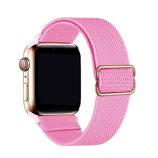 ZUSLAB Nylon Elastic Strap for Apple Watch iWatch Band Series 6 5 4 3 2 1 38mm 40mm - Pink