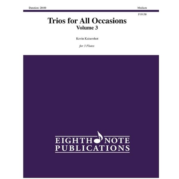 Trios For All Occasions Vol 3 3 Flutes Score/Parts