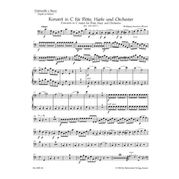 Concerto For Flute, Harp And Orchestra In C Major K. 299 (297C)
