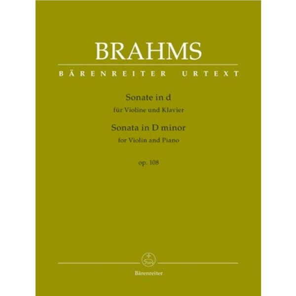 Brahms Violin Sonata in D Minor Op 108 - Urtext Edition for Violin and Piano