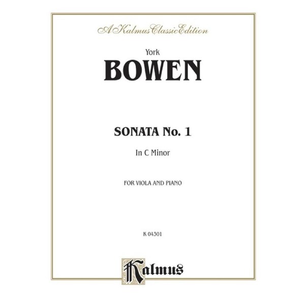 Sonata No 1 in C Minor for Viola Sheet Music