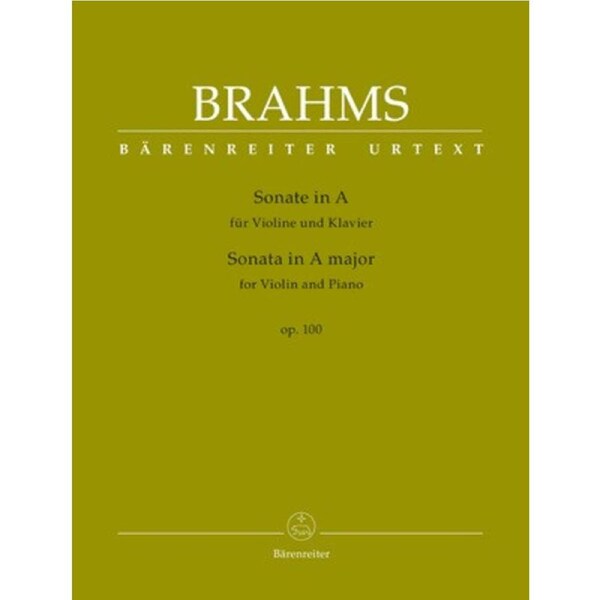 Brahms Violin Sonata in A Major Op. 100 Violin/Piano Urtext Sheet Music Edition